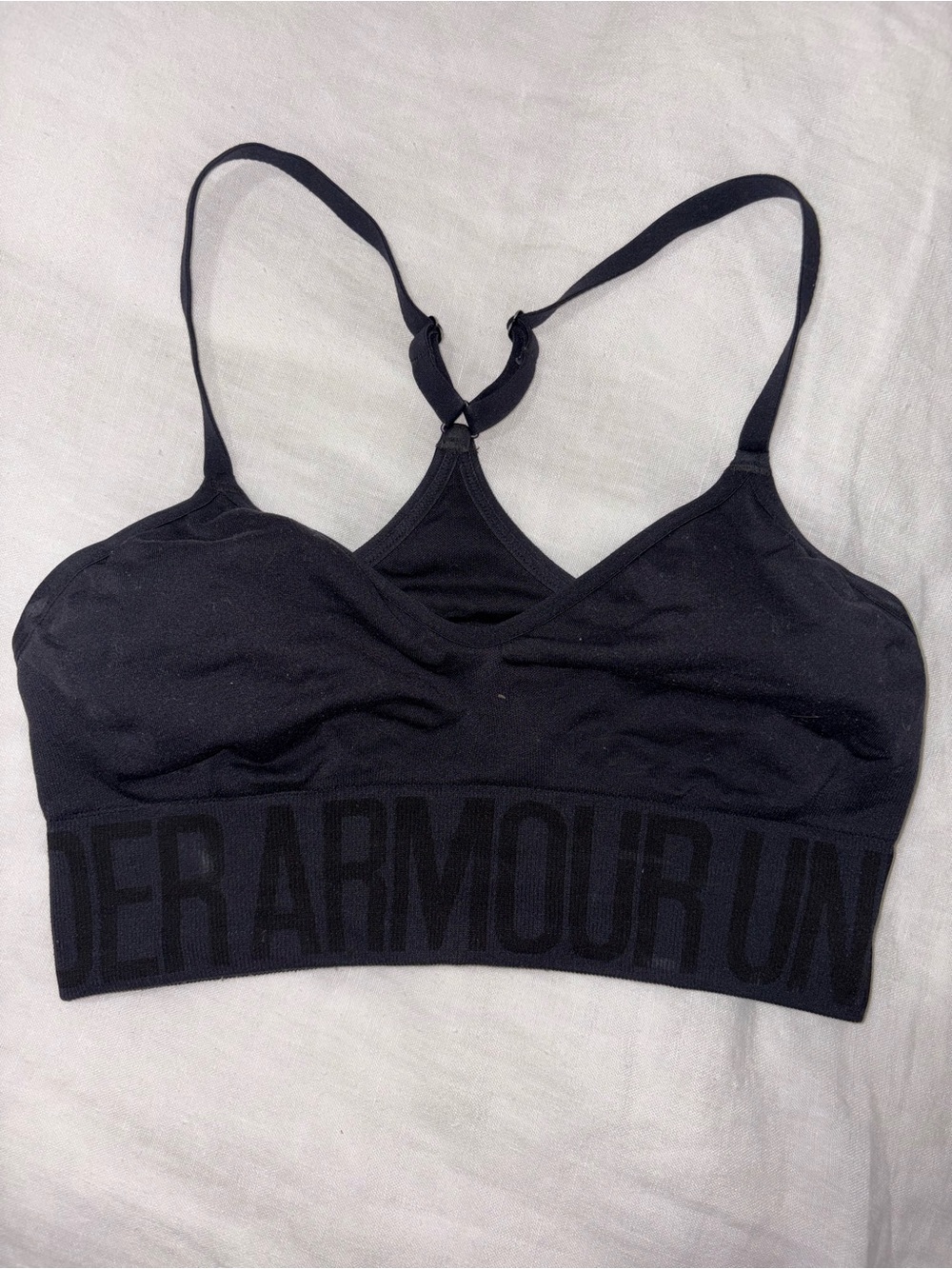Under Armour Black Racerback Light-Support Sports Bra